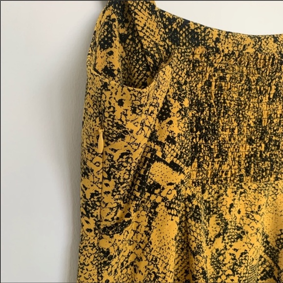 New Evereve sanctuary gold and black snakeskin midi sundress - Picture 10 of 14